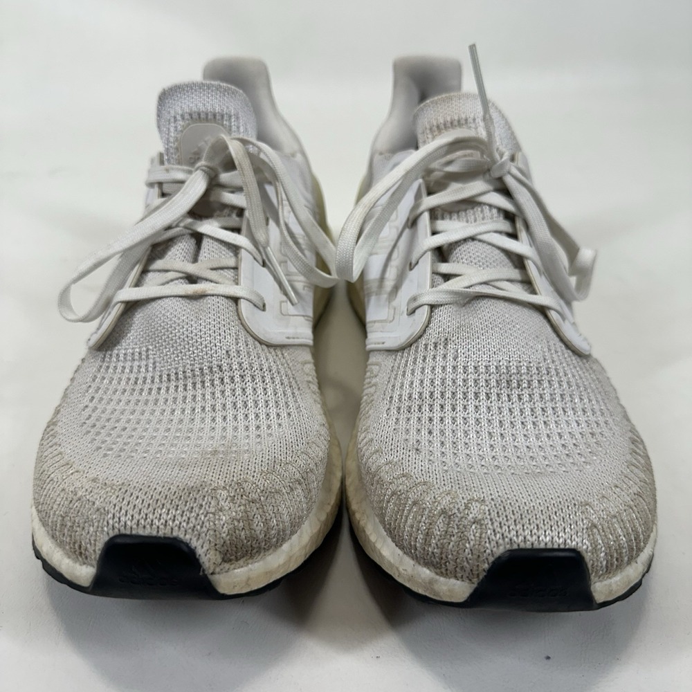 Adidas UltraBoost 20 Shoes Men's 9.5 Cloud White Core Running Sneakers - Picture 2 of 9